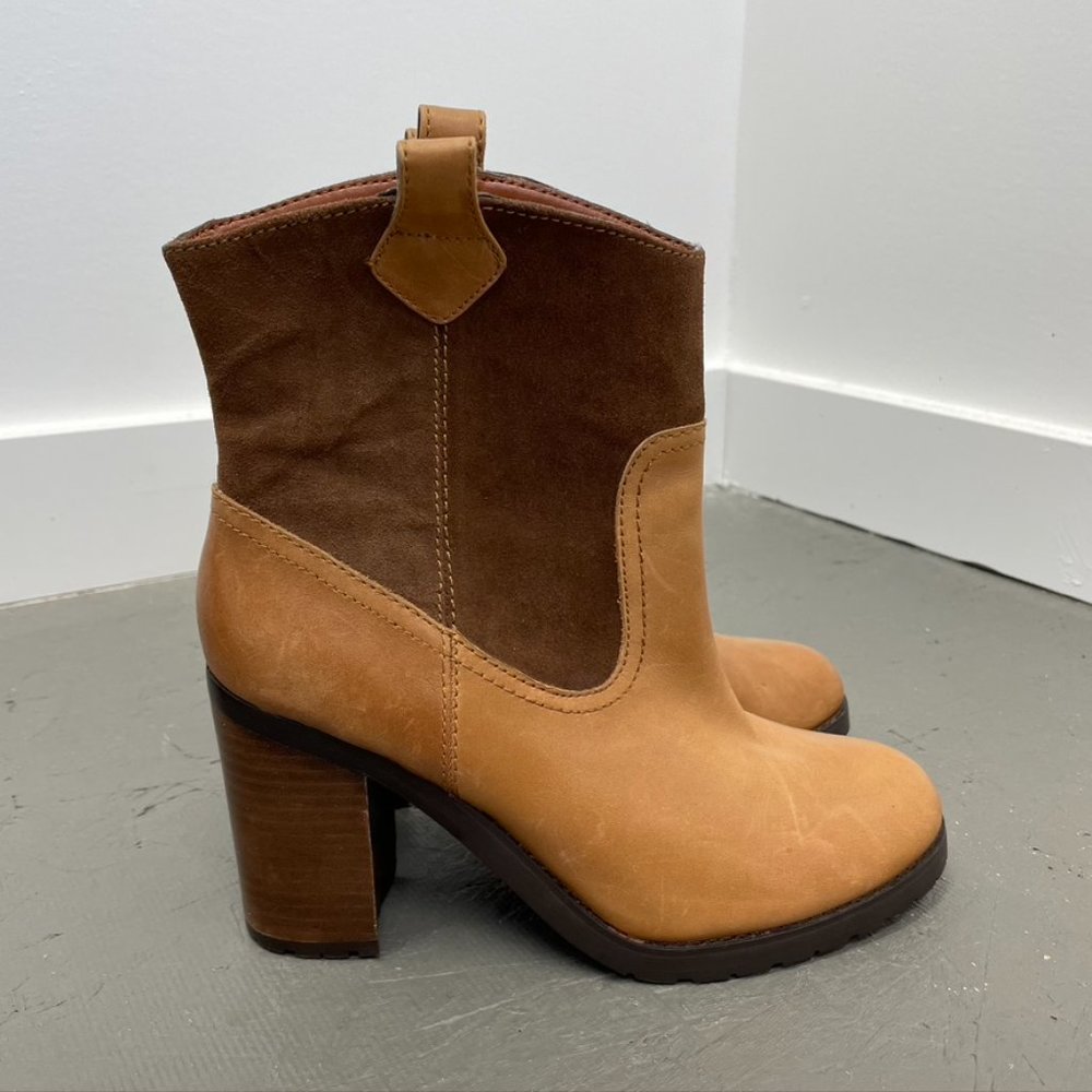 Lauren Ralph Lauren Brown Leather Ankle Boots 7.5